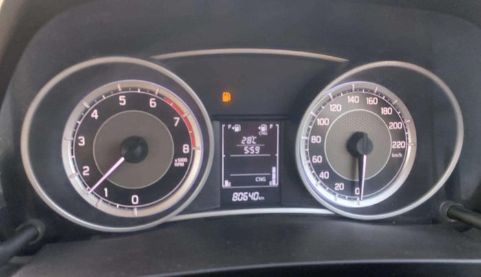 2022 Maruti Dzire ZXI CNG, CNG, Manual, 80,711 km, Odometer Image