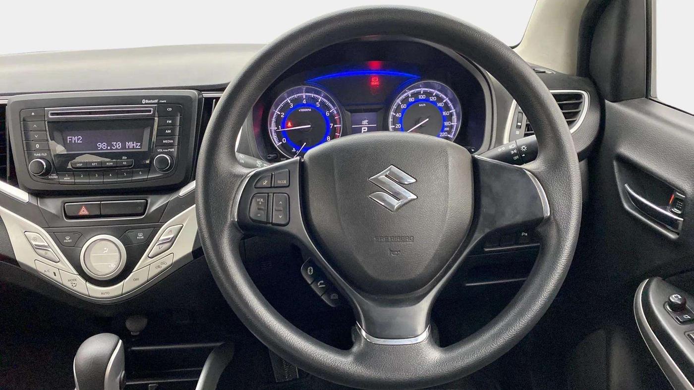 2016 Maruti Baleno DELTA CVT PETROL 1.2, Petrol, Automatic, 74,162 km, Steering Wheel Close Up