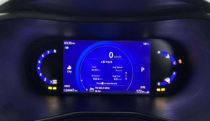 2023 Tata NEXON CREATIVE+ DCA 1.2 PETROL, Petrol, Automatic, 24,447 km, Odometer Image