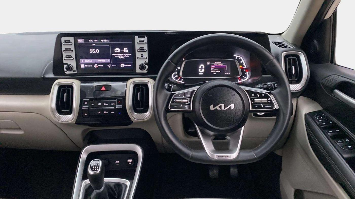 2022 KIA SONET HTX 1.0 IMT, Petrol, Manual, 8,109 km, Air Conditioner