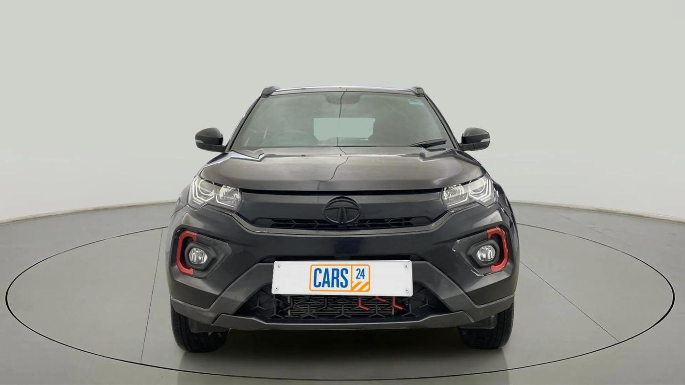 2023 Tata NEXON XZA PLUS LUX SUNROOF RED DARK PETROL, Petrol, Automatic, 23,573 km, Front