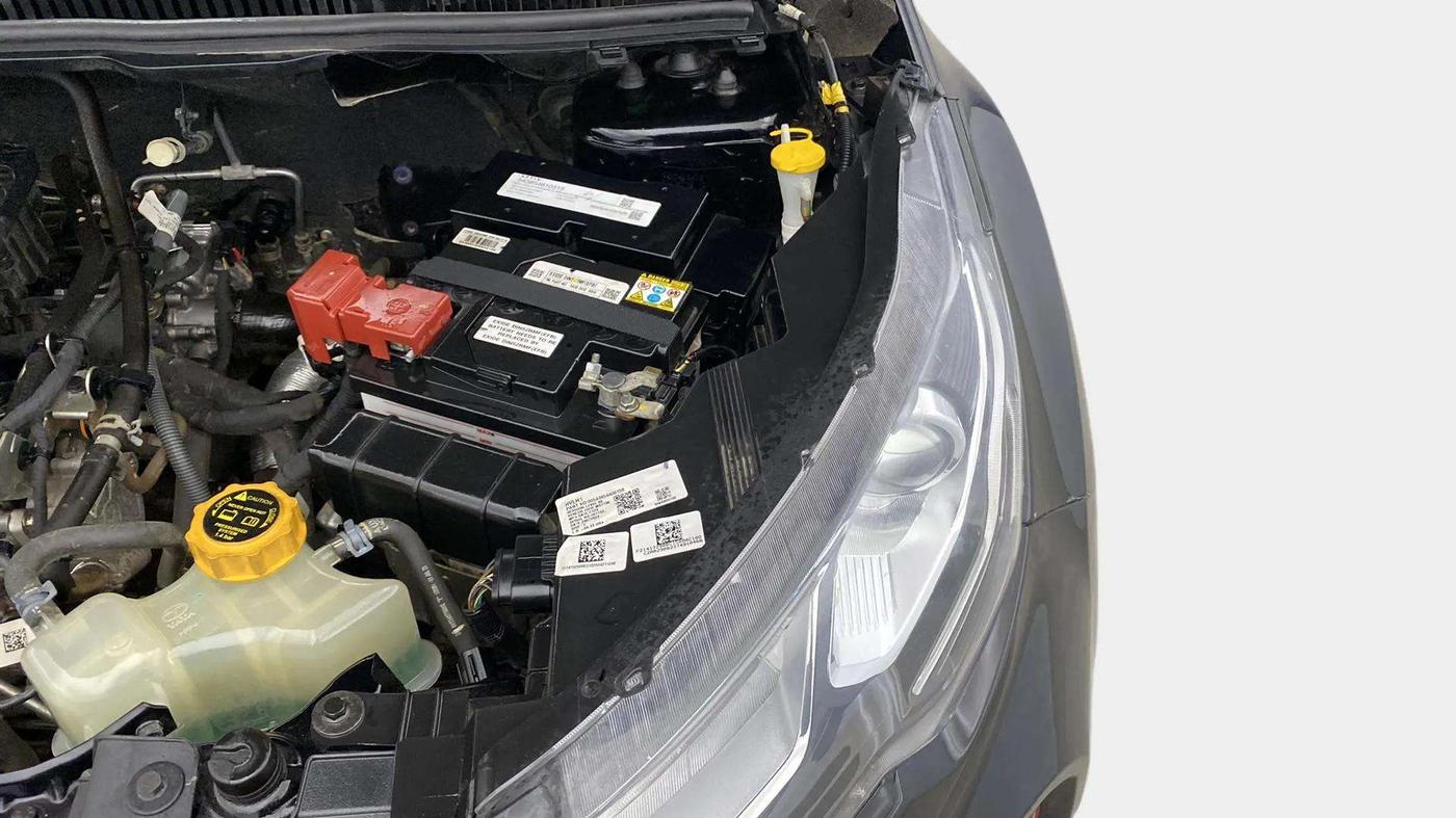 2023 Tata NEXON XZA PLUS LUX SUNROOF RED DARK PETROL, Petrol, Automatic, 23,573 km, Engine View - Left