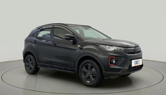 2023 Tata NEXON XZA PLUS LUX SUNROOF RED DARK PETROL, Petrol, Automatic, 23,336 km, Right Front Diagonal