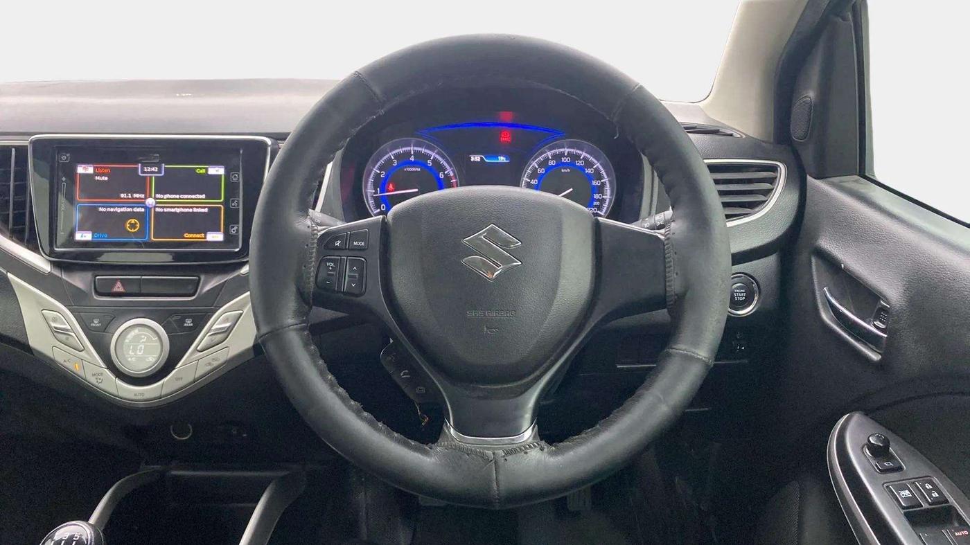 2016 Maruti Baleno ALPHA PETROL 1.2, Petrol, Manual, 85,377 km, Steering Wheel Close Up