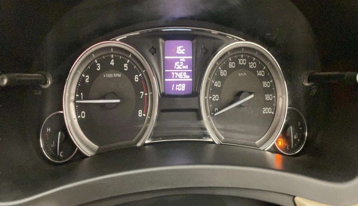 2017 Maruti Ciaz ZXI, Petrol, Manual, 77,478 km, Odometer Image