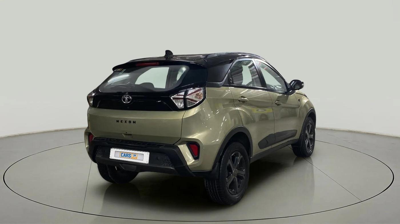 2023 Tata NEXON XZA PLUS LUX SUNROOF KAZIRANGA DIESEL, Diesel, Automatic, 27,212 km, Right Back Diagonal