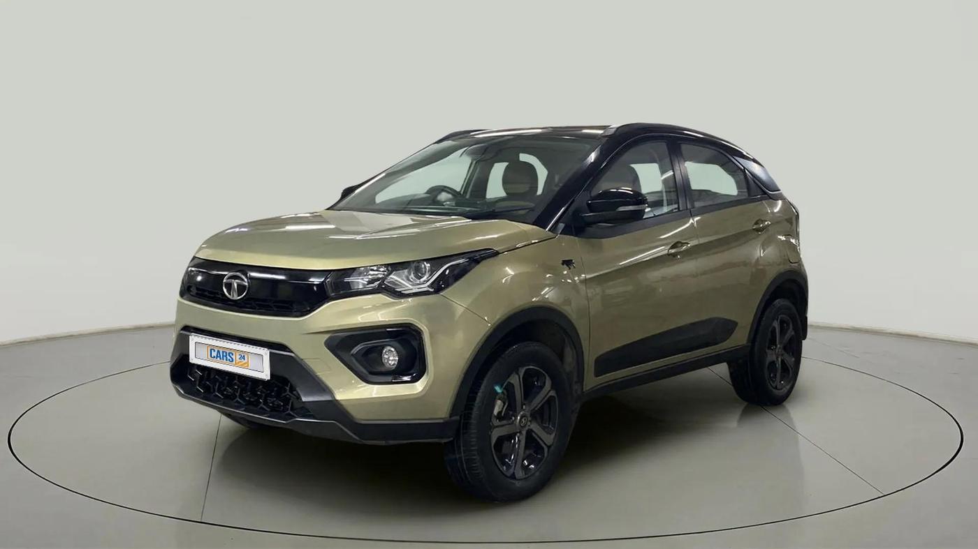 2023 Tata NEXON XZA PLUS LUX SUNROOF KAZIRANGA DIESEL, Diesel, Automatic, 27,212 km, Left Front Diagonal