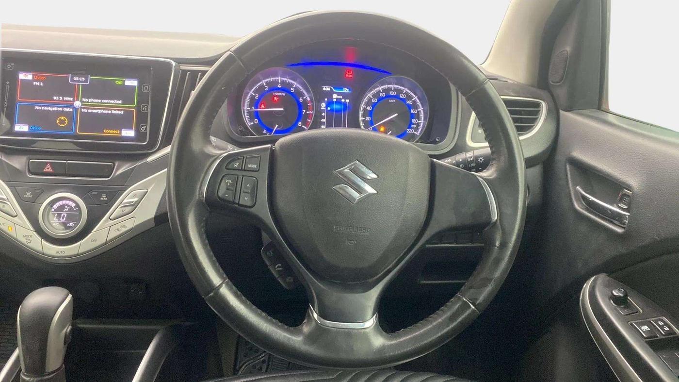2017 Maruti Baleno ALPHA CVT PETROL 1.2, Petrol, Automatic, 54,352 km, Steering Wheel Close Up