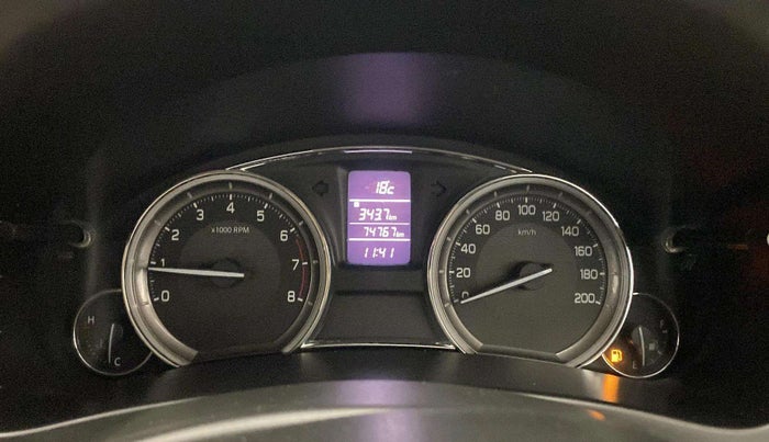2015 Maruti Ciaz ZXI, Petrol, Manual, 74,838 km, Odometer Image