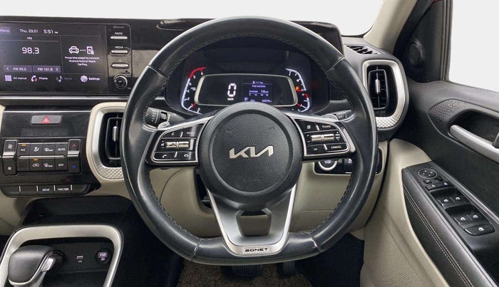 2021 KIA SONET HTX 1.5 AT, Diesel, Automatic, 64,040 km, Steering Wheel Close Up