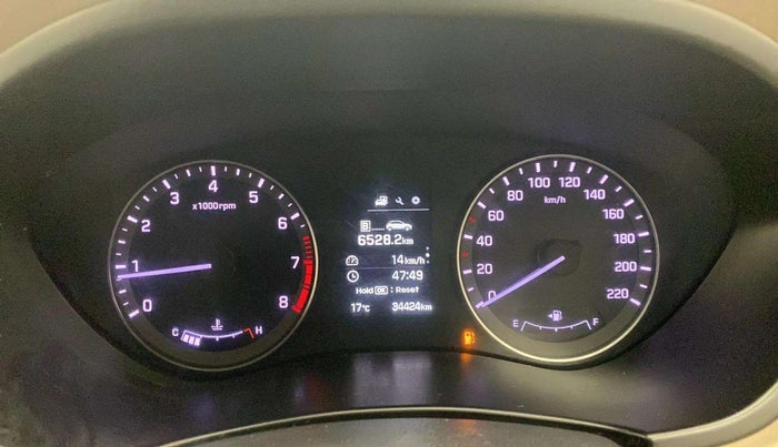 2017 Hyundai Elite i20 ASTA 1.2 (O), Petrol, Manual, 34,403 km, Odometer Image