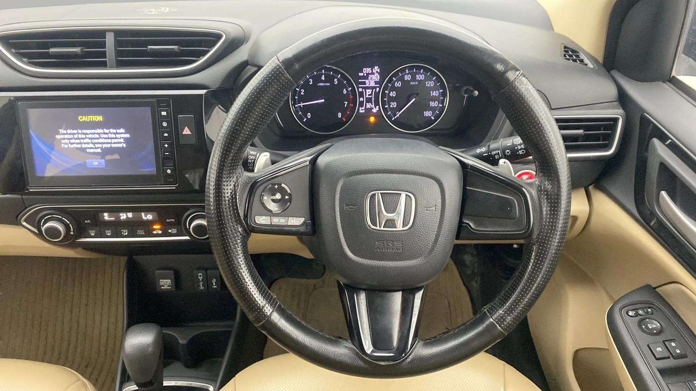 2019 Honda Amaze 1.2L I-VTEC VX CVT, Petrol, Automatic, 35,428 km, Steering Wheel Close Up