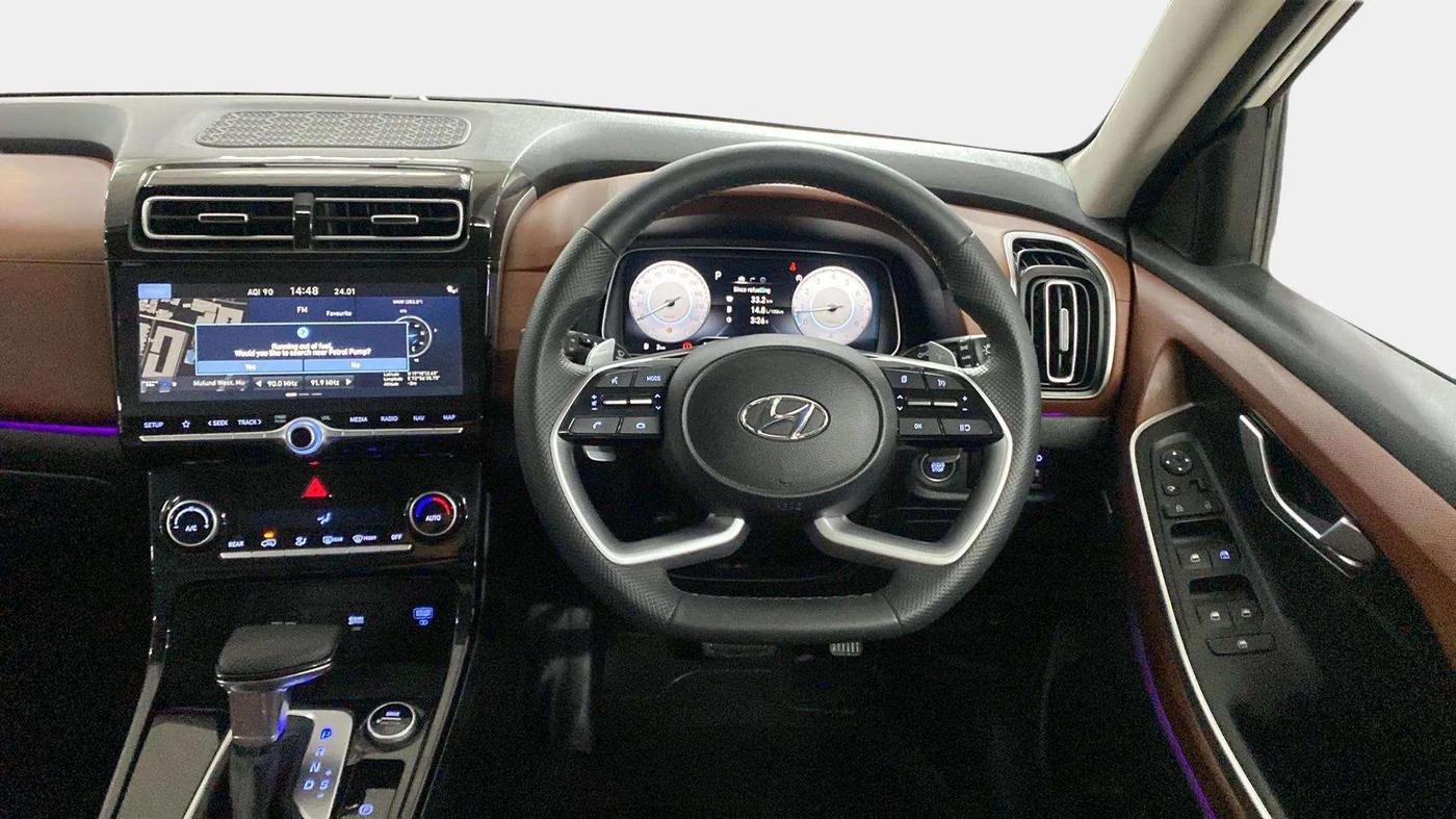 2023 Hyundai ALCAZAR  SIGNATURE (O) DCT 1.5 PETROL 7STR, Petrol, Automatic, 8,996 km, Steering Wheel Close Up