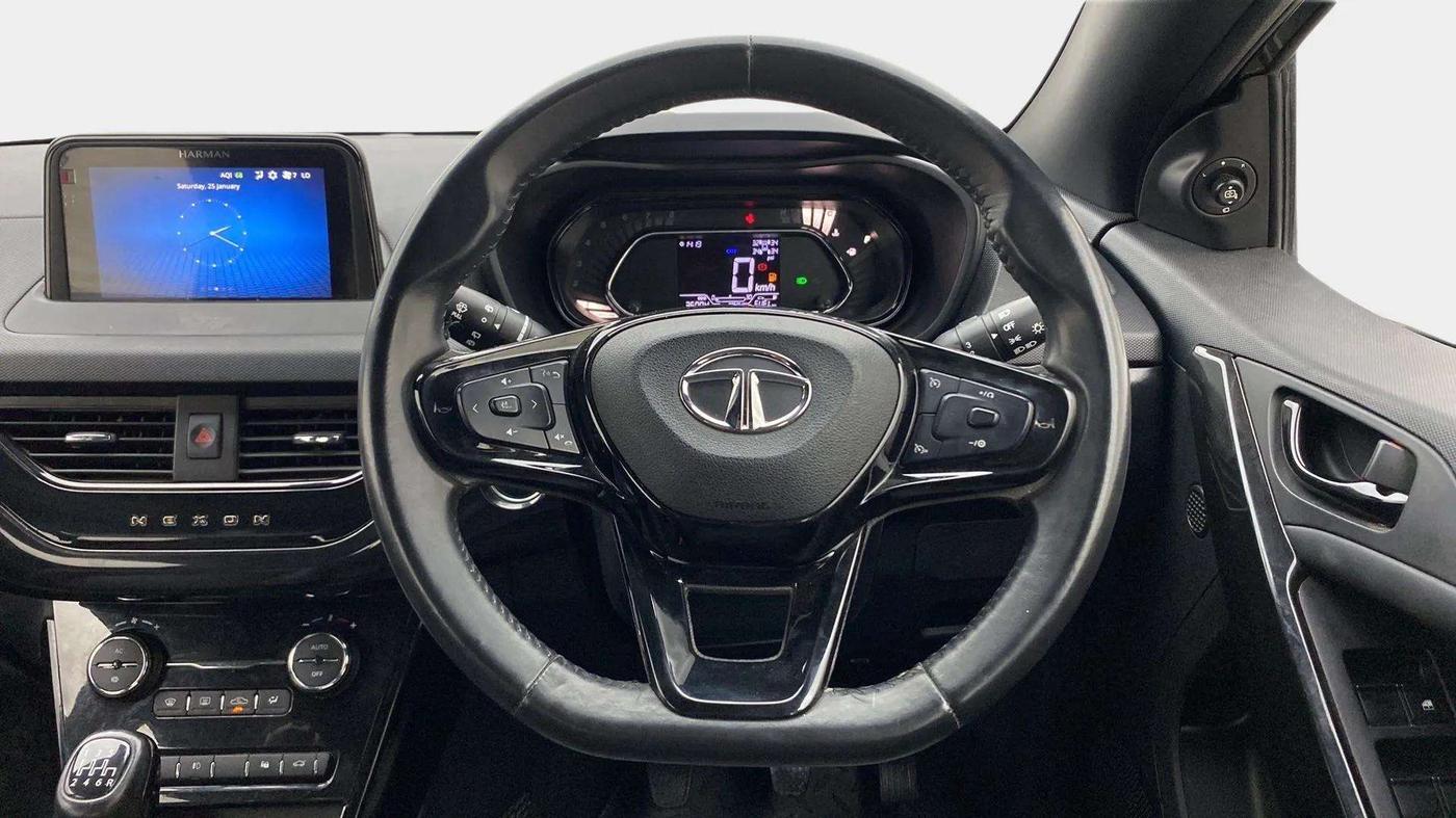 2023 Tata NEXON  XZ Plus LUX Dark Edition, Petrol, Manual, 36,140 km, Steering Wheel Close Up