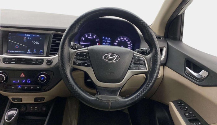 2019 Hyundai Verna 1.6 VTVT SX (O) AT, Petrol, Automatic, 65,886 km, Steering Wheel Close Up