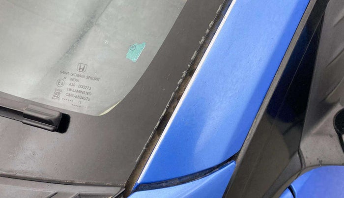 2013 Honda Brio S MT, Petrol, Manual, 78,693 km, Left A pillar - Paint is slightly faded