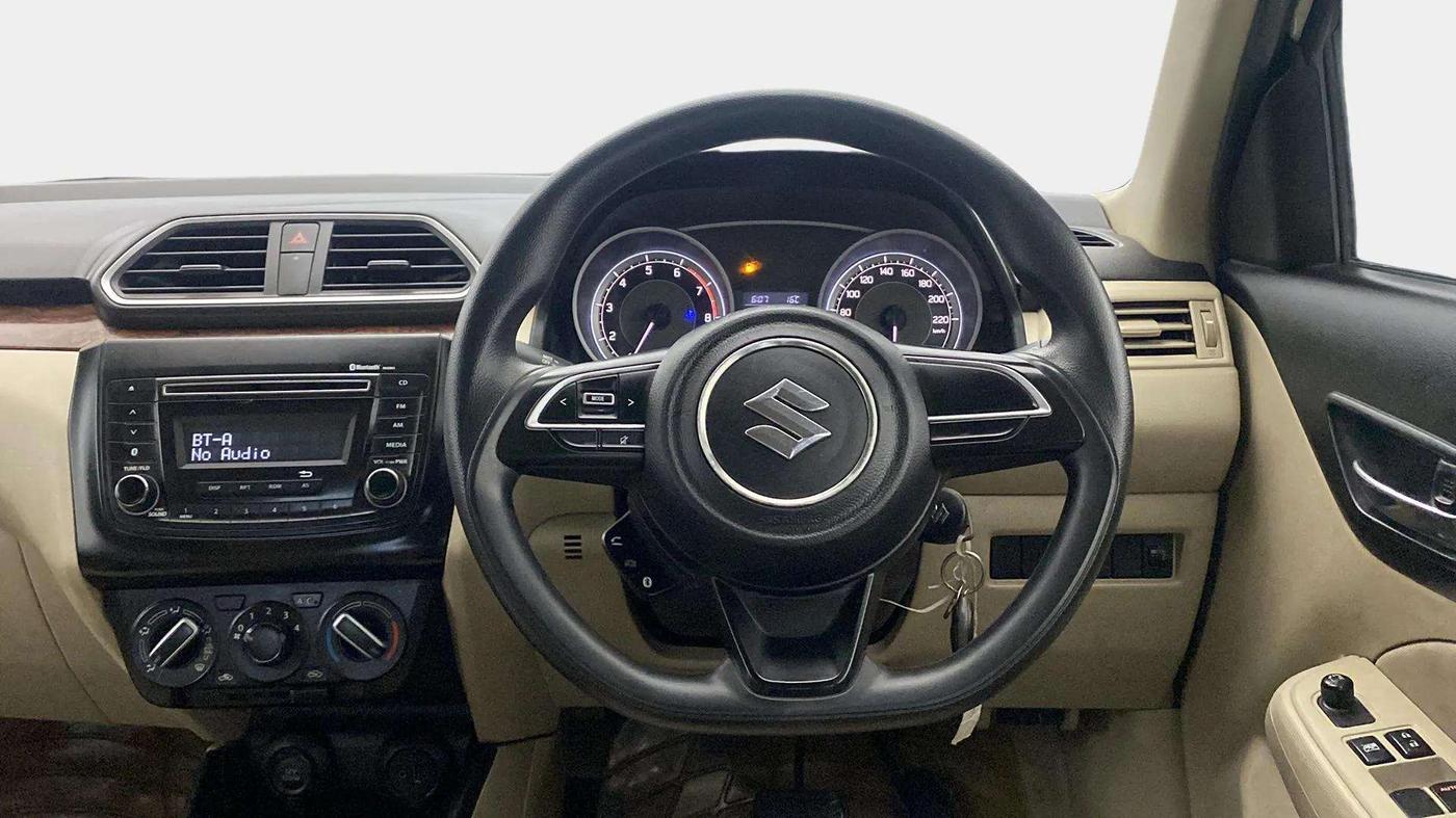 2018 Maruti Dzire VXI AMT, Petrol, Automatic, 40,371 km, Steering Wheel Close Up