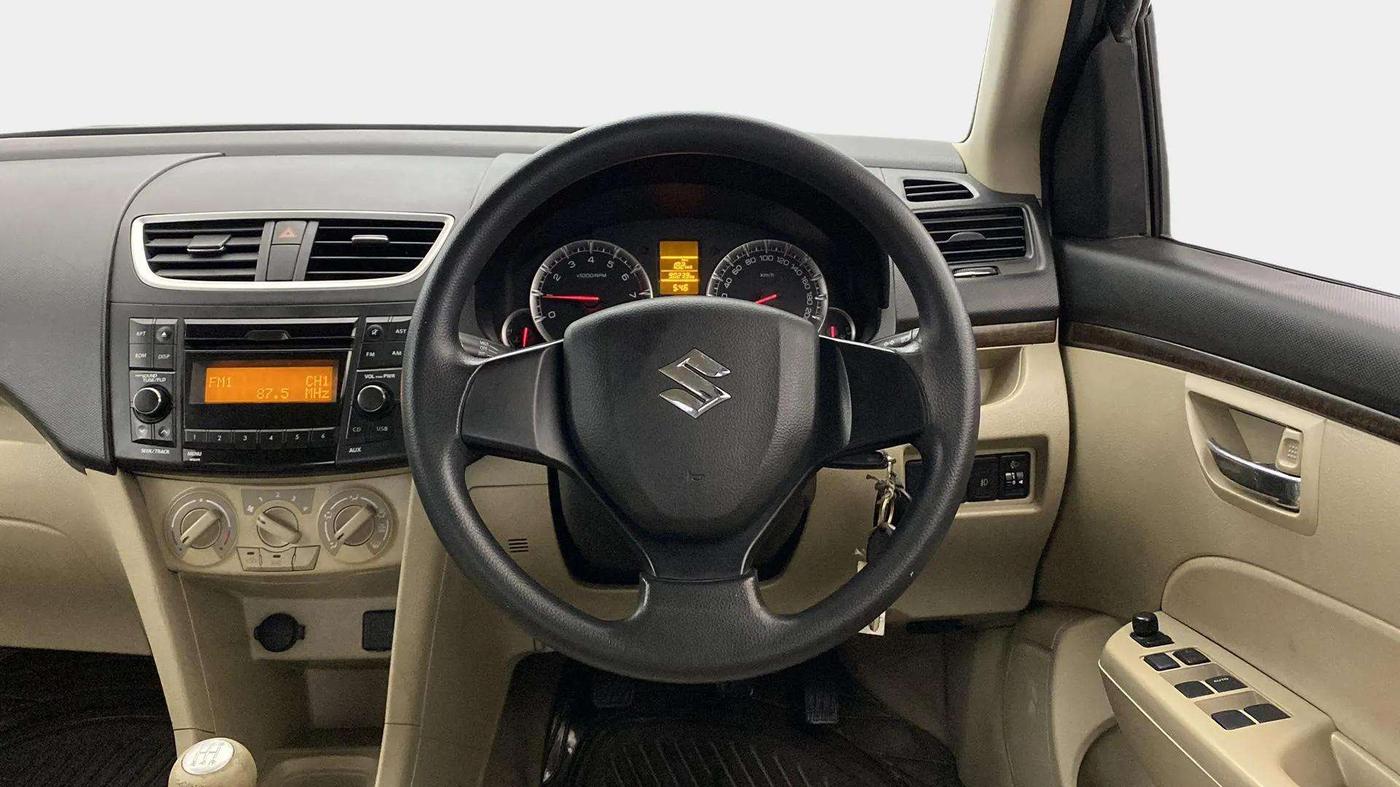 2015 Maruti Swift Dzire VXI, Petrol, Manual, 90,296 km, Steering Wheel Close Up
