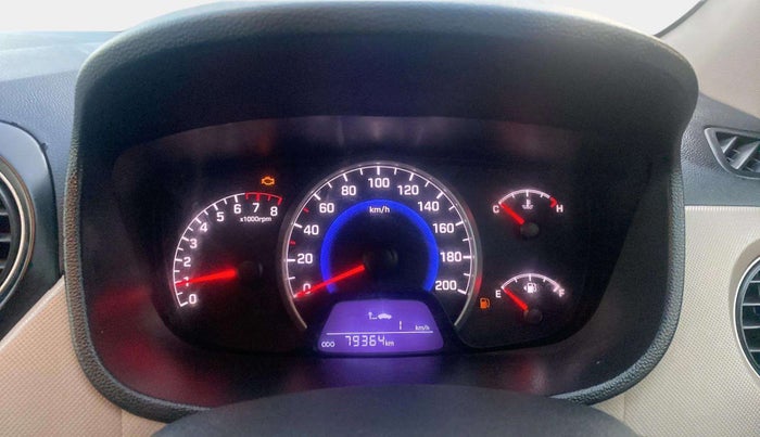 2016 Hyundai Grand i10 SPORTZ 1.2 KAPPA VTVT, CNG, Manual, 79,364 km, Instrument cluster - MIL light  due to CNG outside fitment