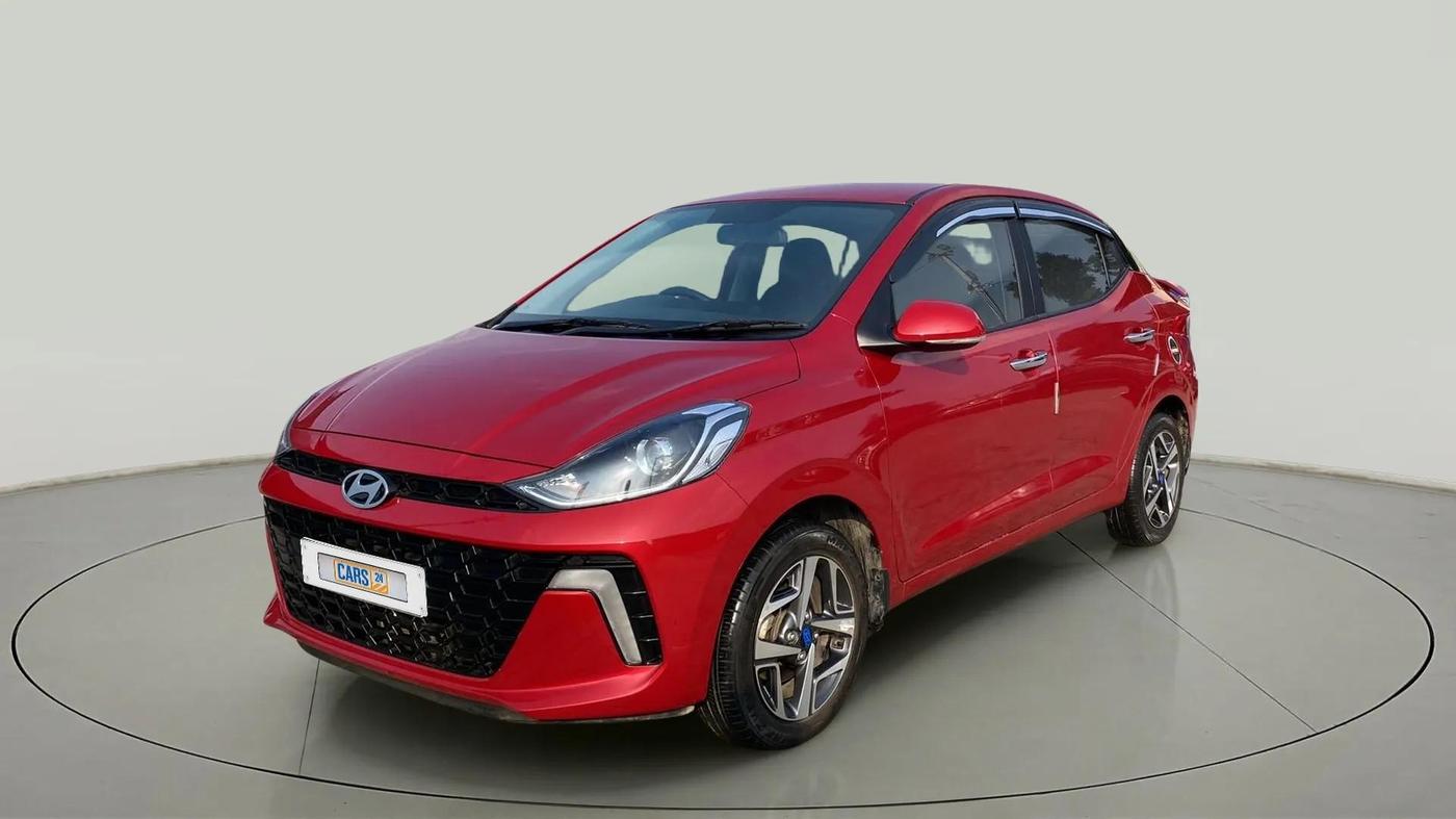 2023 Hyundai AURA SX PLUS 1.2 AMT, Petrol, Automatic, 10,604 km, Left Front Diagonal