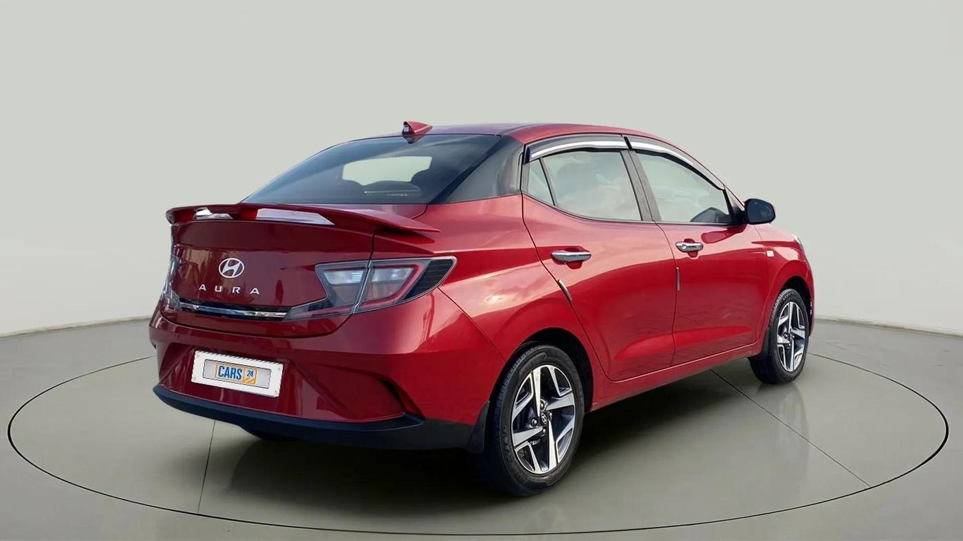 2023 Hyundai AURA SX PLUS 1.2 AMT, Petrol, Automatic, 10,604 km, Right Back Diagonal