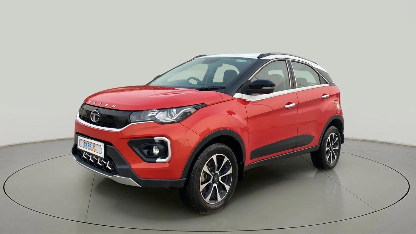 2020 Tata NEXON XZ PLUS (O) DIESEL DUAL TONE, Diesel, Manual, 69,189 km, Left Front Diagonal