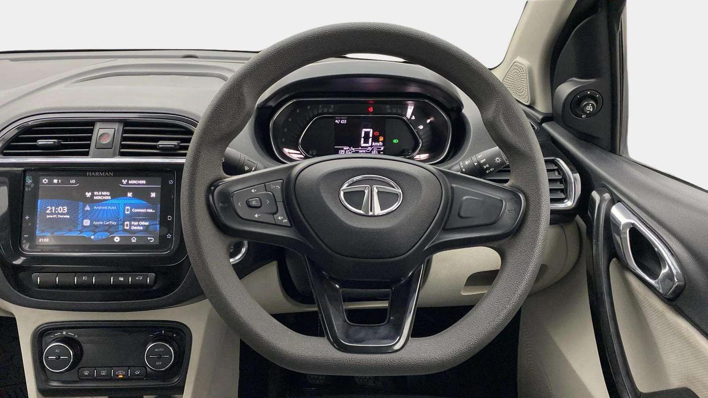 2022 Tata TIGOR XZ PLUS PETROL, Petrol, Manual, 13,909 km, Steering Wheel Close Up