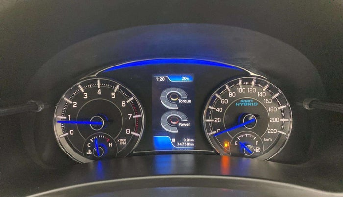 2018 Maruti Ciaz ALPHA 1.5 SHVS PETROL, Petrol, Manual, 74,733 km, Odometer Image