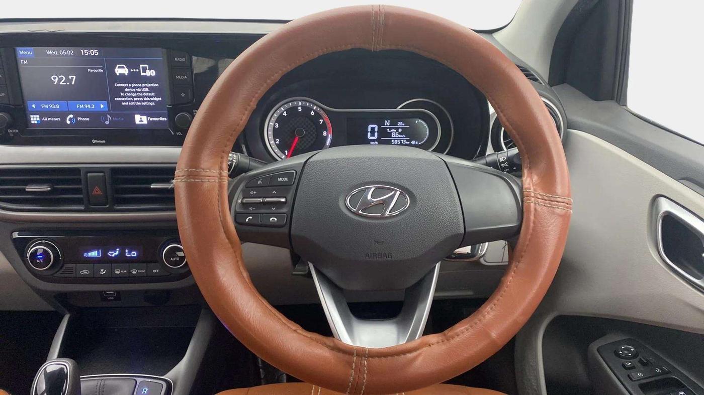 2020 Hyundai GRAND I10 NIOS SPORTZ AMT 1.2 KAPPA VTVT, Petrol, Automatic, 58,616 km, Steering Wheel Close Up