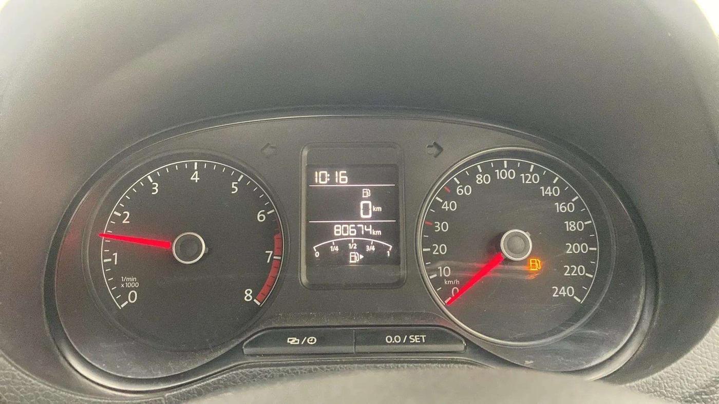 2016 Volkswagen Ameo COMFORTLINE 1.2L, Petrol, Manual, 80,741 km, Odometer Image