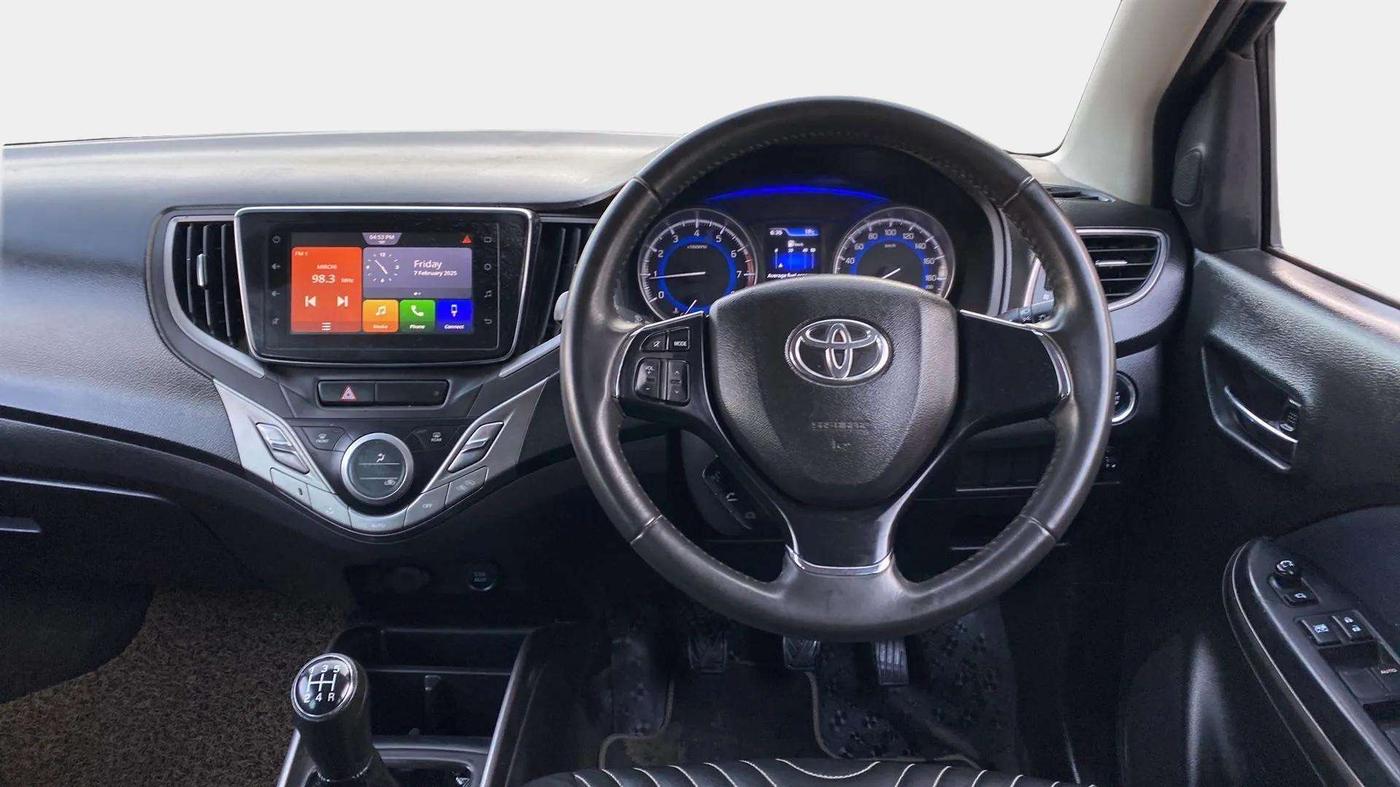 2019 Toyota Glanza V, Petrol, Manual, 49,292 km, Steering Wheel Close Up