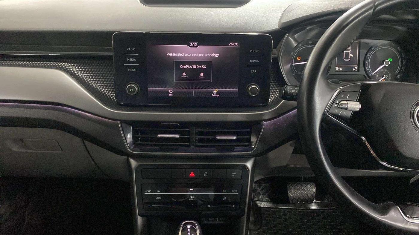 2022 Skoda KUSHAQ AMBITION 1.0L TSI AT, Petrol, Automatic, 17,566 km, Air Conditioner