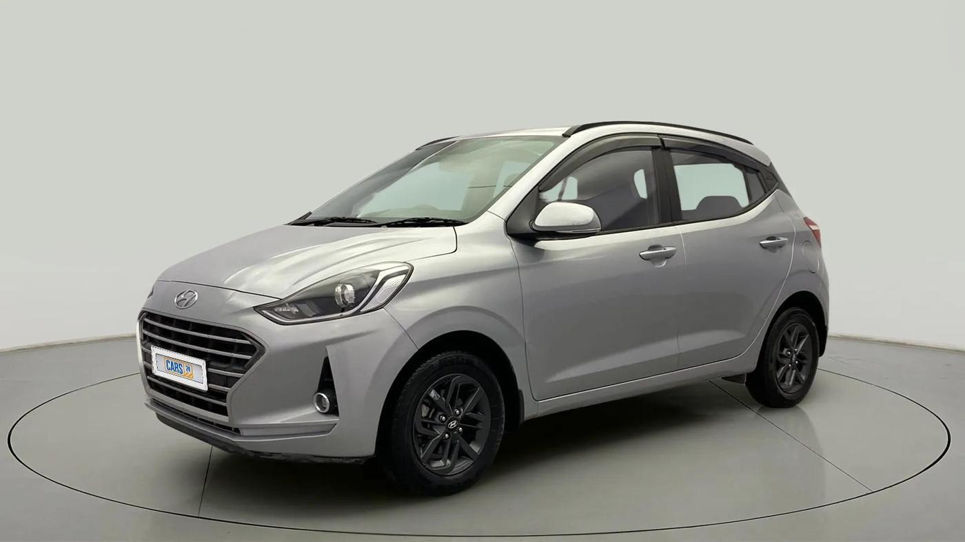 2021 Hyundai GRAND I10 NIOS SPORTZ AMT 1.2 KAPPA VTVT, CNG, Automatic, 28,054 km, Left Front Diagonal