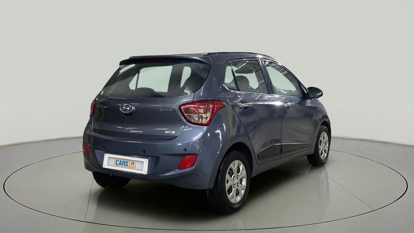 2014 Hyundai Grand i10 SPORTZ 1.2 KAPPA VTVT, Petrol, Manual, 77,722 km, Right Back Diagonal