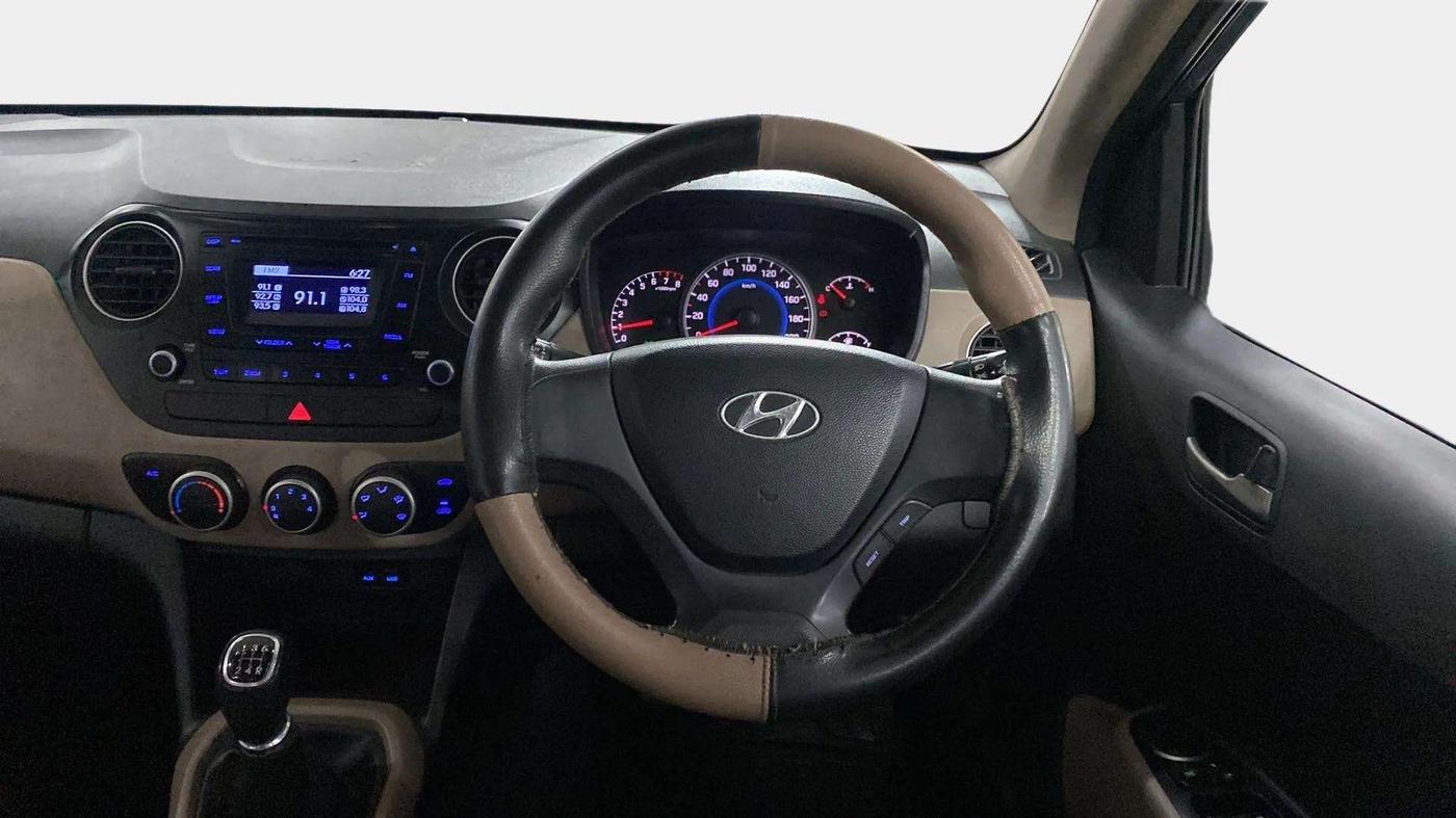 2014 Hyundai Grand i10 SPORTZ 1.2 KAPPA VTVT, Petrol, Manual, 77,722 km, Steering Wheel Close Up