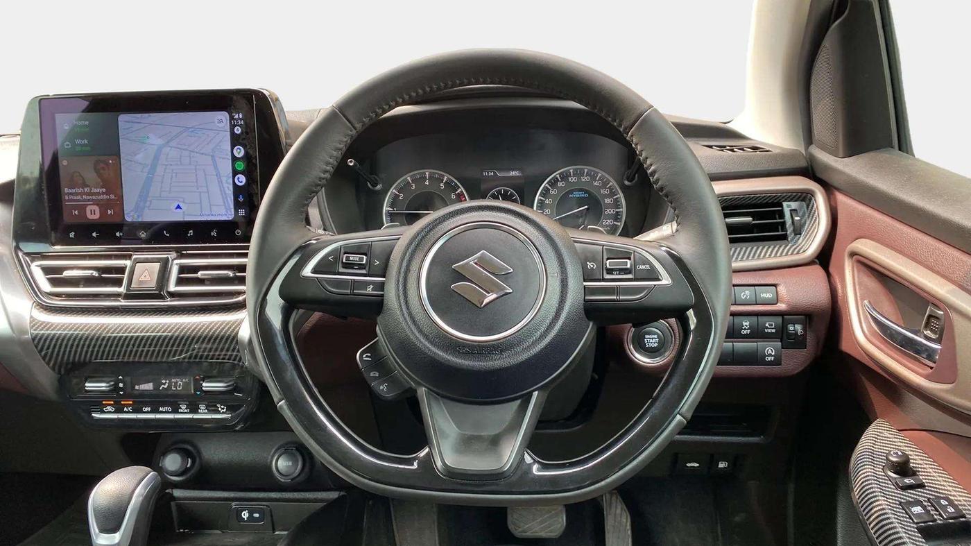 2023 Maruti FRONX ALPHA 1.0L TURBO 6 AT, Petrol, Automatic, 2,848 km, Steering Wheel Close Up