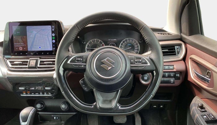 2023 Maruti FRONX ALPHA 1.0L TURBO 6 AT, Petrol, Automatic, 2,703 km, Steering Wheel Close Up