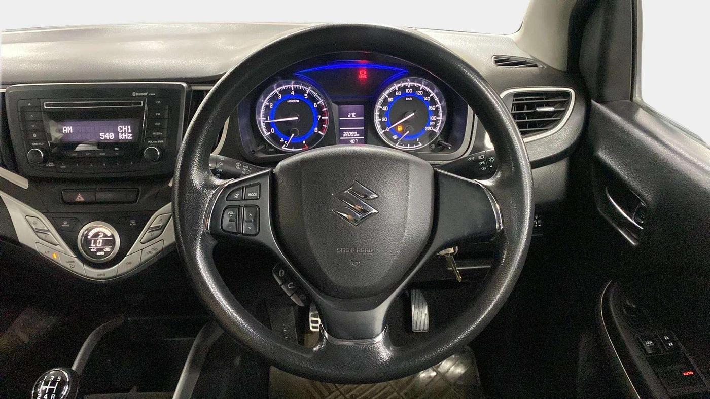 2017 Maruti Baleno DELTA PETROL 1.2, Petrol, Manual, 32,101 km, Steering Wheel Close Up
