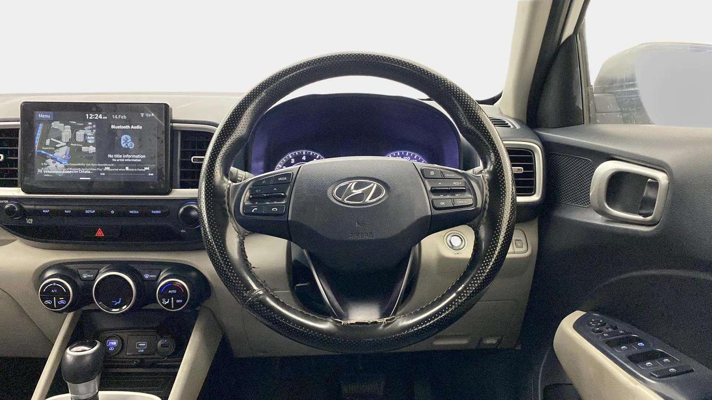 2019 Hyundai VENUE SX PLUS 1.0 TURBO DCT DUAL TONE, Petrol, Automatic, 95,459 km, Steering Wheel Close Up