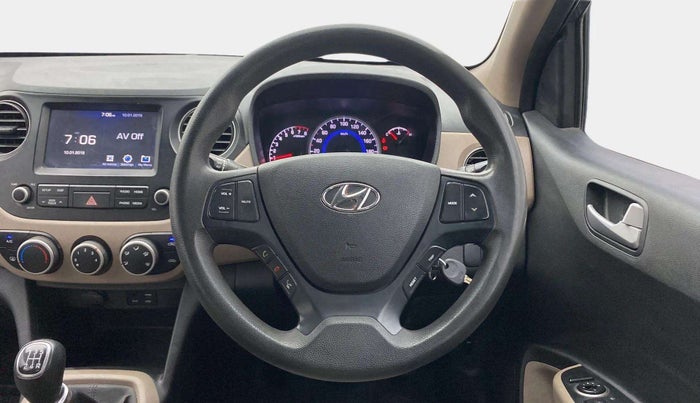 2017 Hyundai Grand i10 SPORTZ (O) 1.2 KAPPA VTVT, Petrol, Manual, 96,013 km, Steering Wheel Close Up