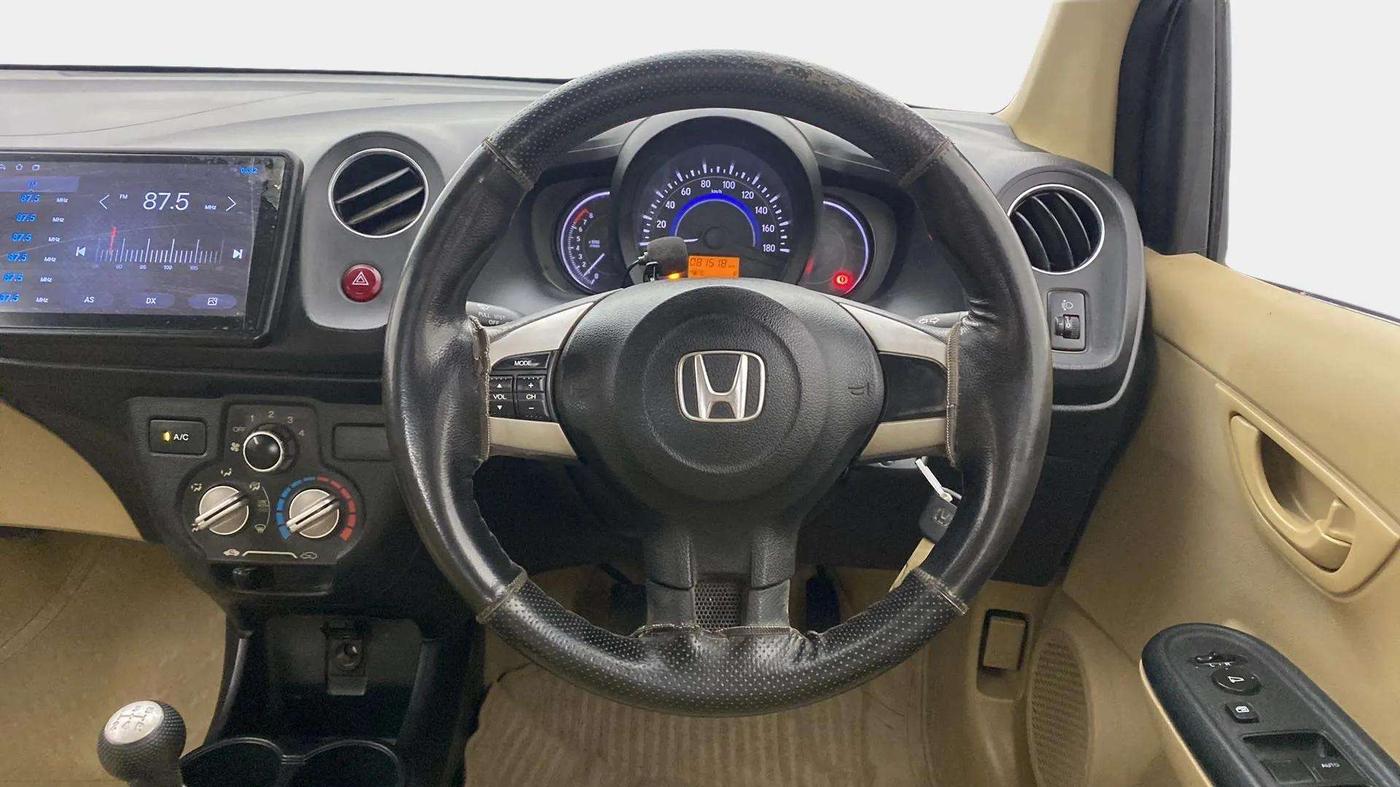 2015 Honda Amaze 1.2L I-VTEC S, Petrol, Manual, 81,528 km, Steering Wheel Close Up