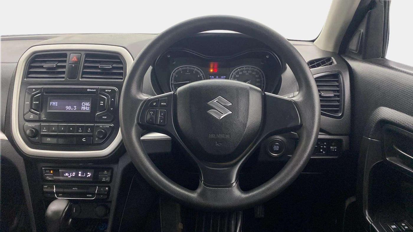 2020 Maruti Vitara Brezza VXI AT SHVS, Petrol, Automatic, 53,893 km, Steering Wheel Close Up