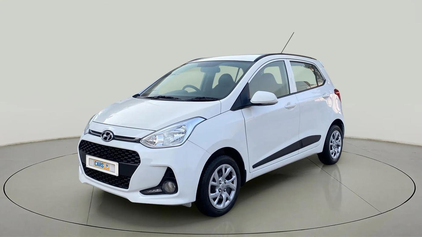 2018 Hyundai Grand i10 SPORTZ 1.2 KAPPA VTVT, Petrol, Manual, 8,448 km, Left Front Diagonal