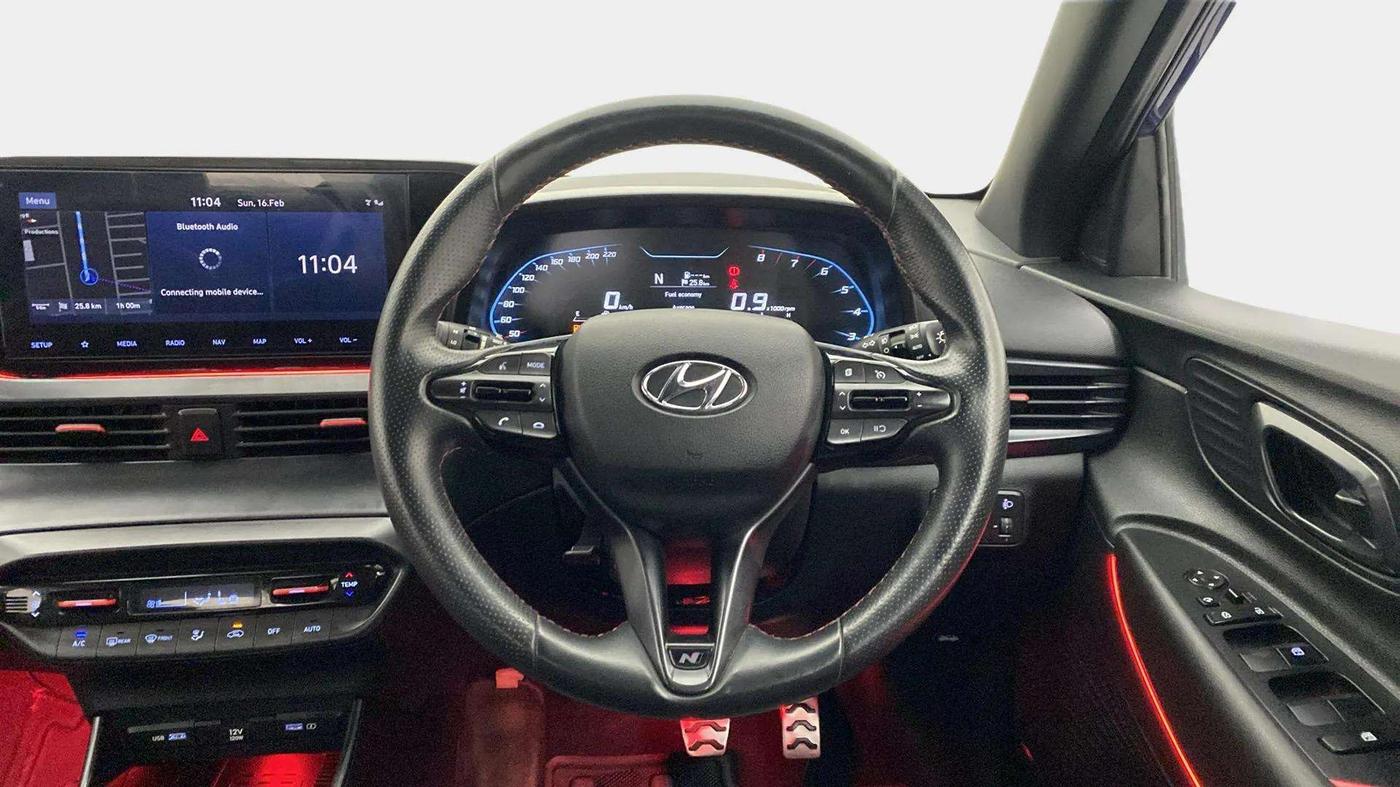 2022 Hyundai NEW I20 N LINE N8 1.0 TURBO GDI IMT DUAL TONE, Petrol, Manual, 65,642 km, Steering Wheel Close Up