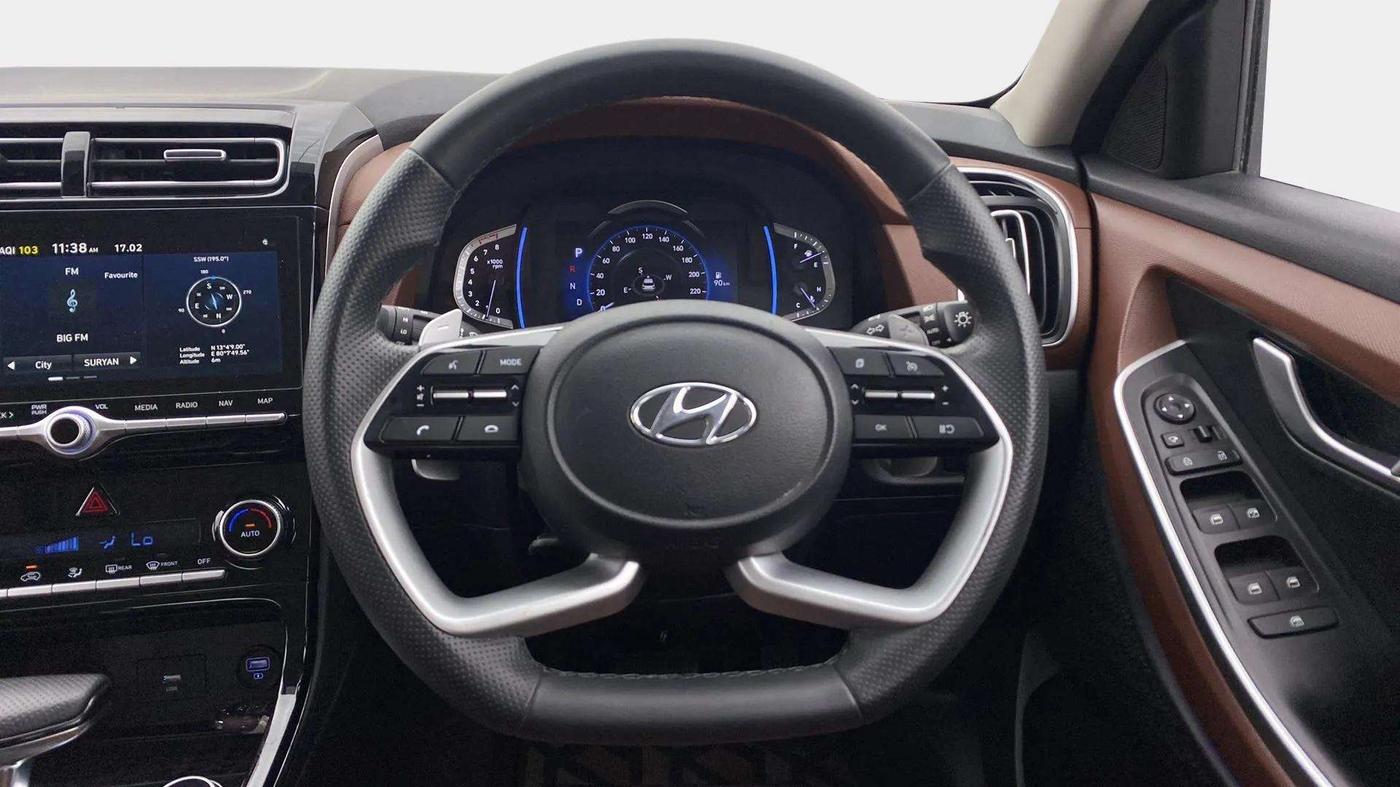 2021 Hyundai ALCAZAR PRESTIGE (O) 6STR 2.0 AT, Petrol, Automatic, 21,274 km, Steering Wheel Close Up