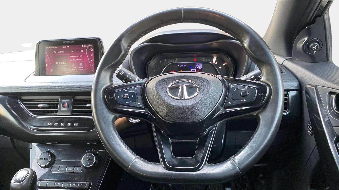 2022 Tata NEXON XZ PLUS (O) DIESEL DARK EDITION, Diesel, Manual, 60,093 km, Steering Wheel Close Up