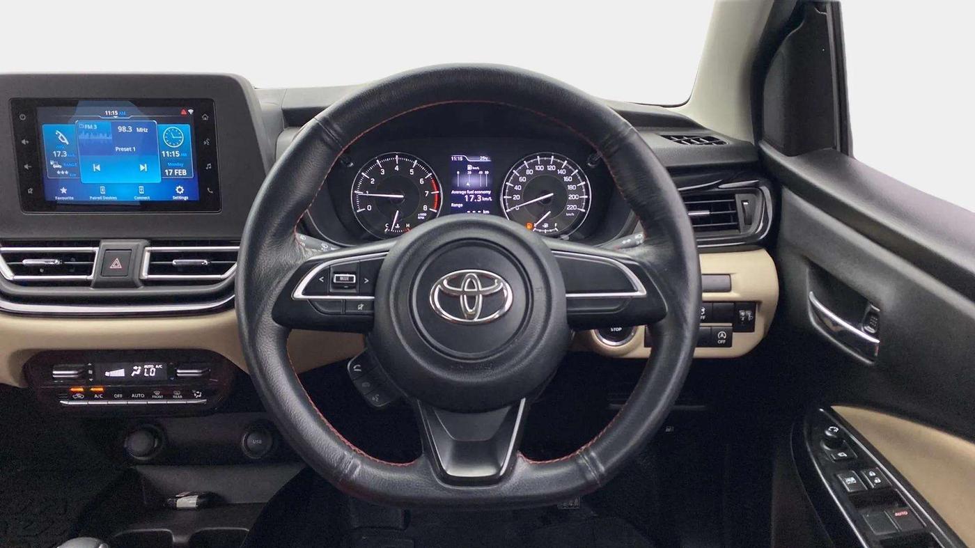 2023 Toyota Glanza G AMT, Petrol, Automatic, 31,843 km, Steering Wheel Close Up