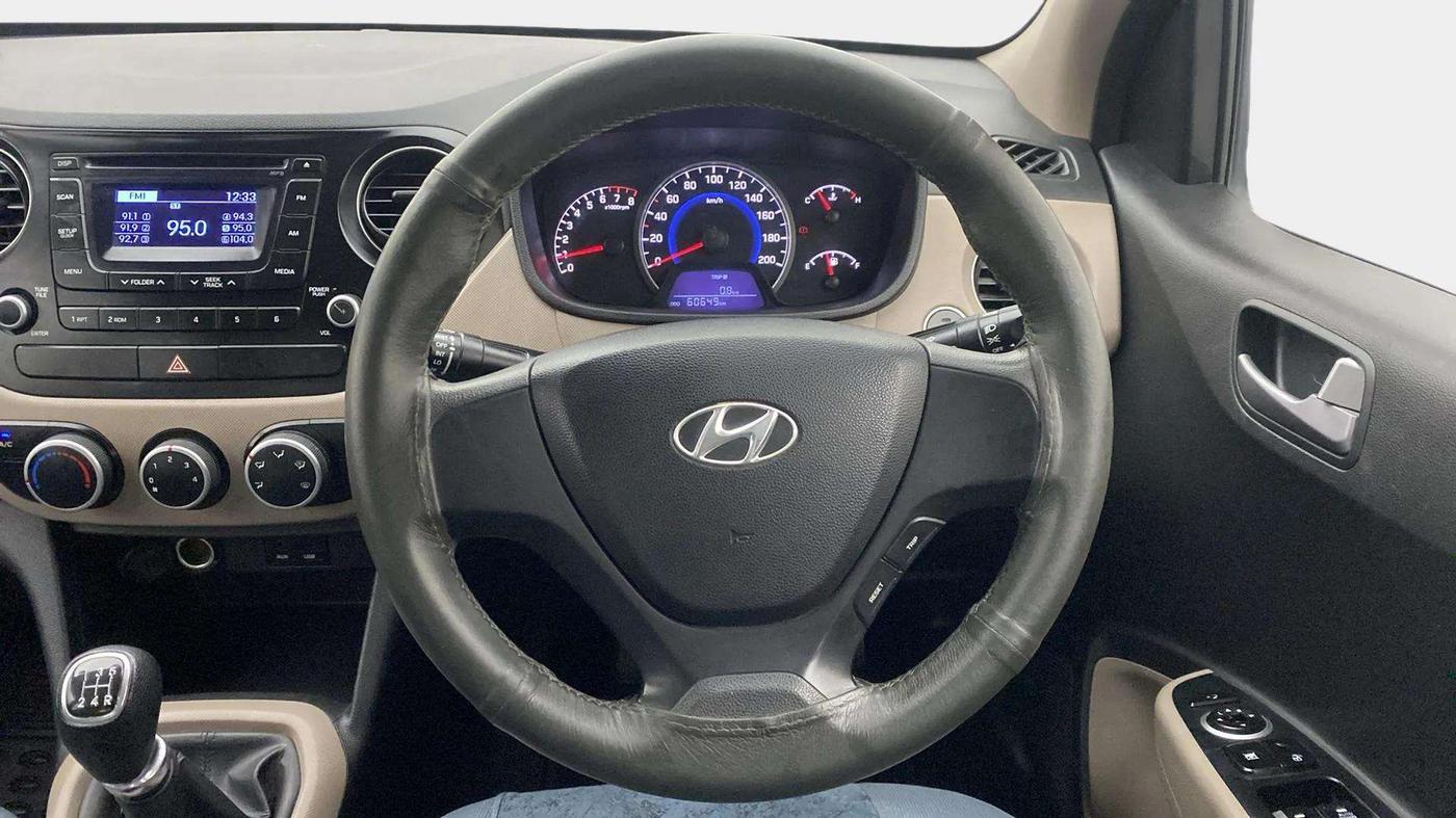 2014 Hyundai Grand i10 SPORTZ 1.2 KAPPA VTVT, Petrol, Manual, 60,744 km, Steering Wheel Close Up