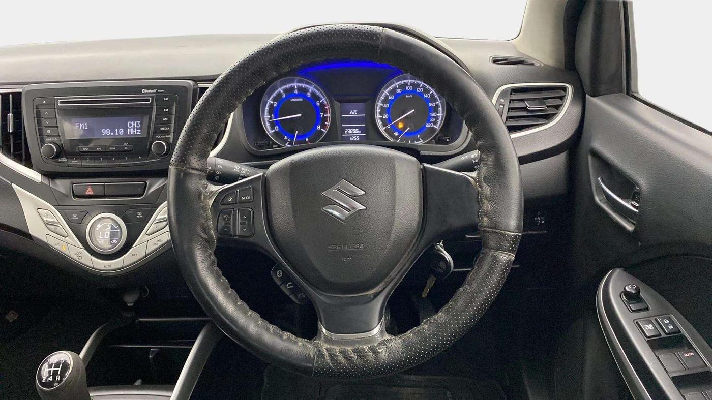 2016 Maruti Baleno DELTA PETROL 1.2, Petrol, Manual, 23,862 km, Steering Wheel Close Up