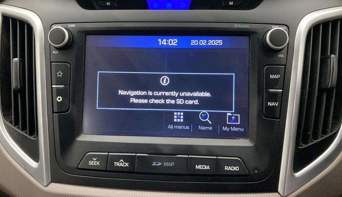 2019 Hyundai Creta SX AT 1.6 PETROL, Petrol, Automatic, 47,966 km, Infotainment system - GPS Card not working/missing